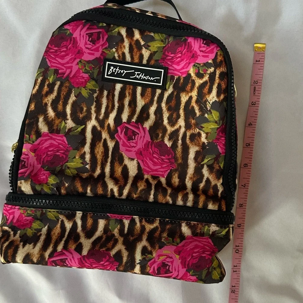 Betsey Johnson Floral Leopard Print Lunchbox